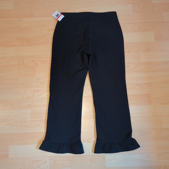 Michael Kors NWT Black Ruffle-Hem Capris Pants XS - Picture 3 of 11